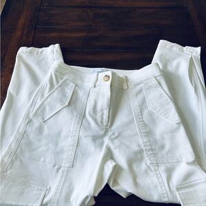 DEREK LAM White Cargo Pocket Jeans